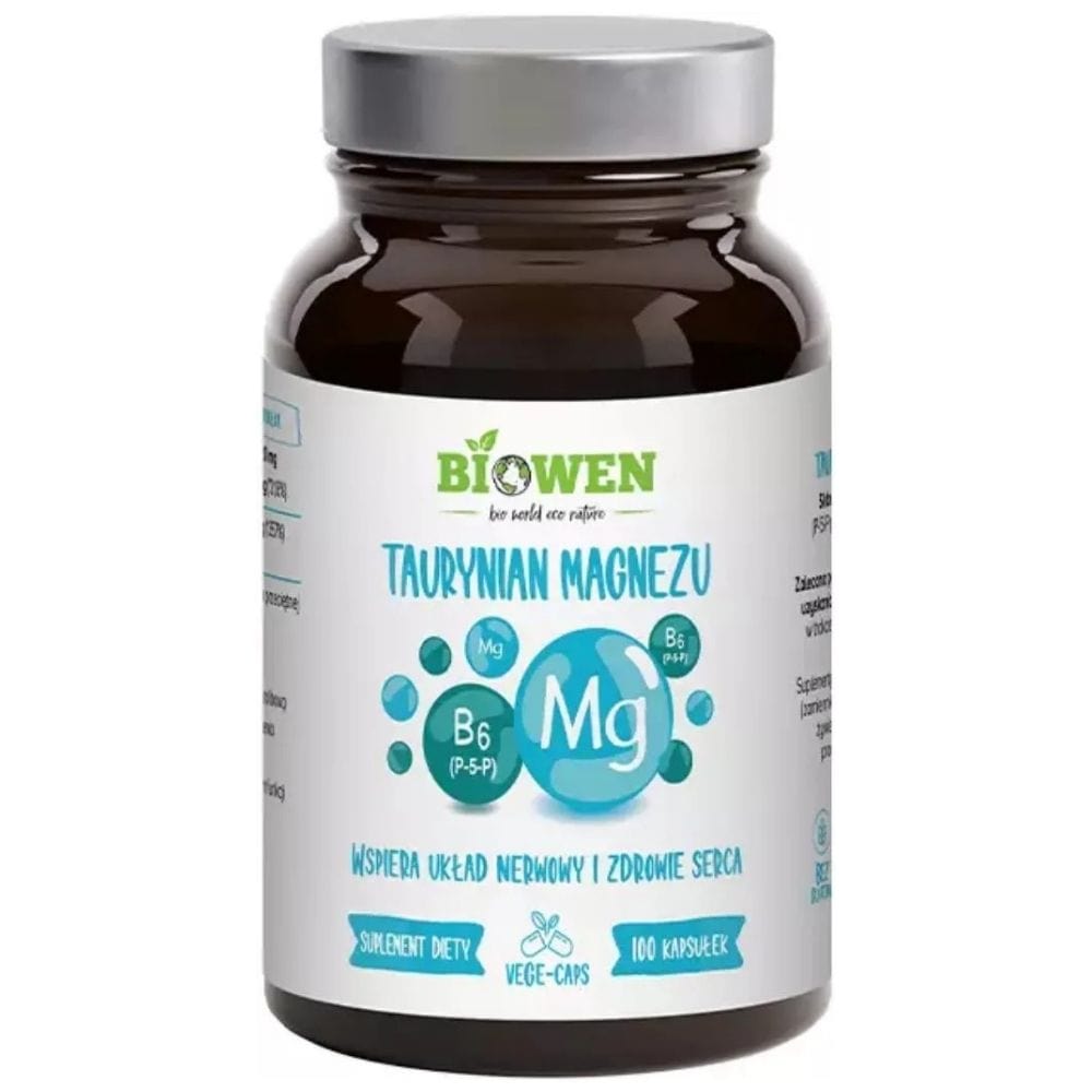Biowen Magnesium Taurate with Vitamin B6 (P-5-P) - 100 Capsules