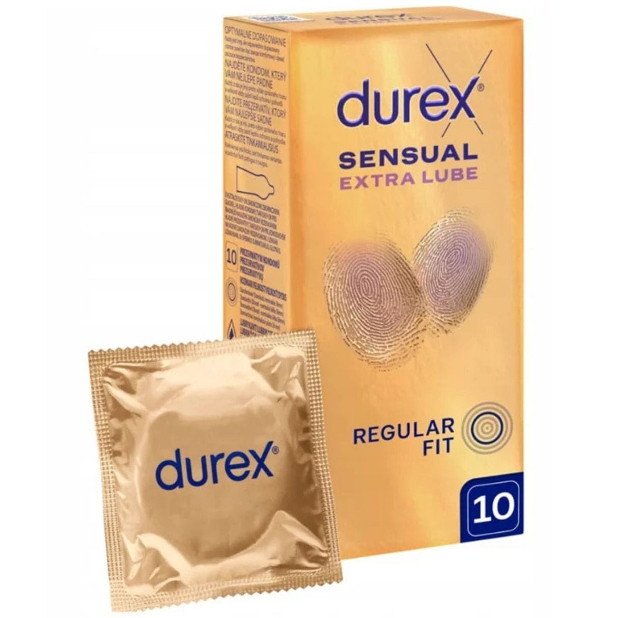 Durex Sensual Extra Lube Super Thin Condoms - 10 Pieces
