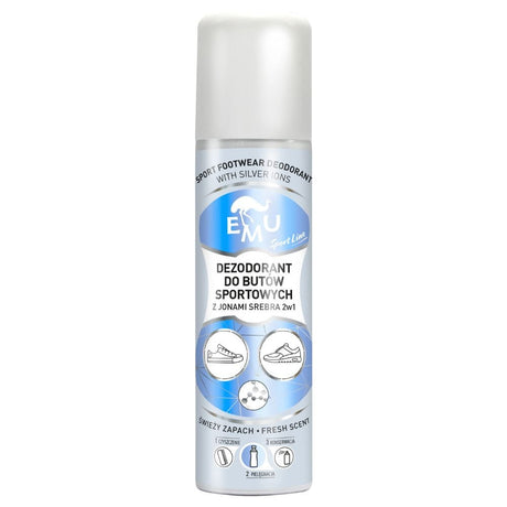EMU Sport Line 2-in-1 Sport Shoe Deodorant with Silver Ions - 150 ml