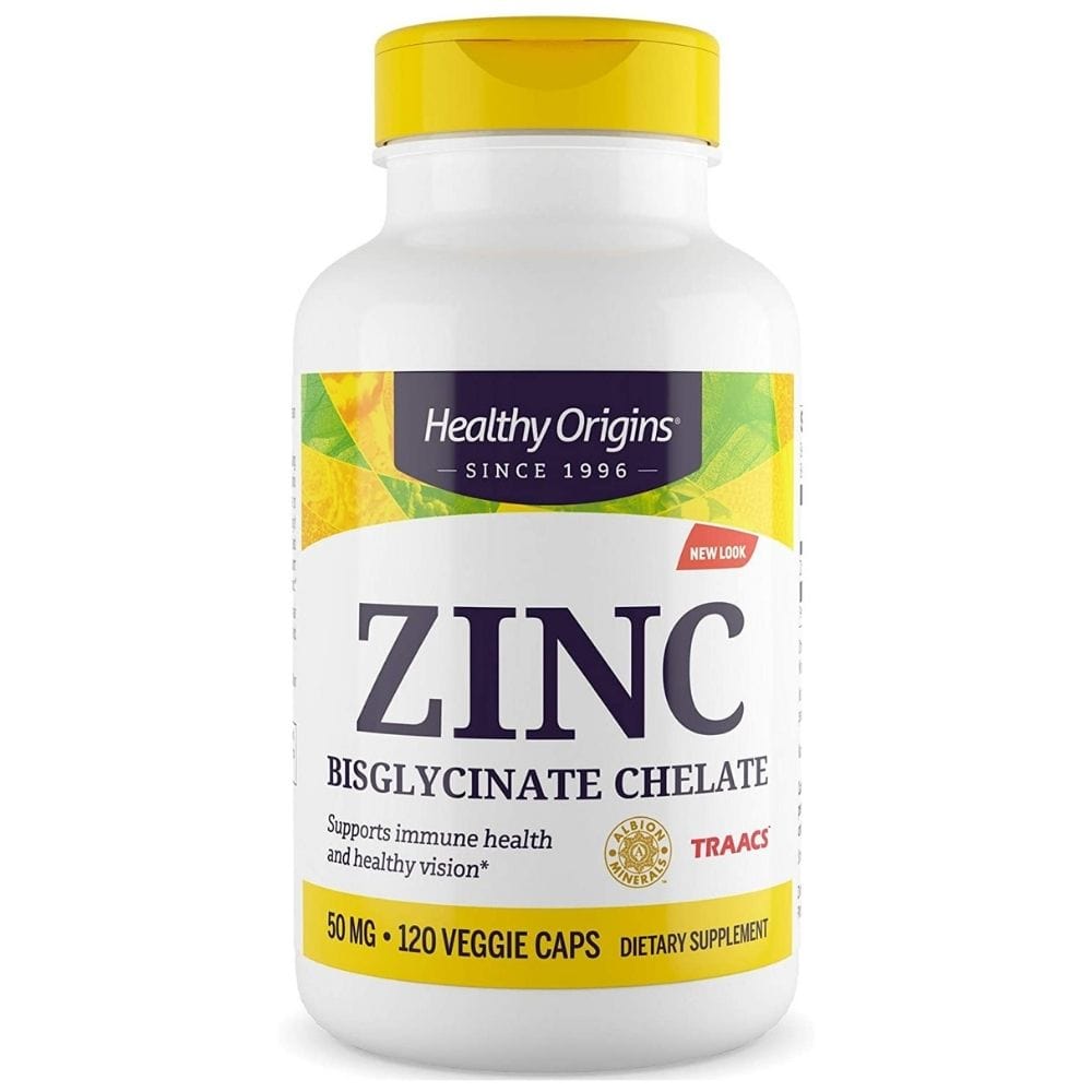 Healthy Origins Zinc Bisglycinate Chelate - 120 Capsules
