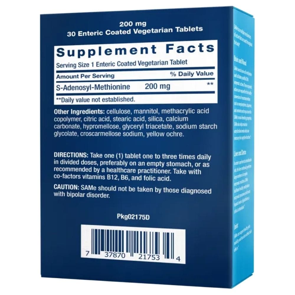 Life Extension SAMe 200 mg - 30 Tablets