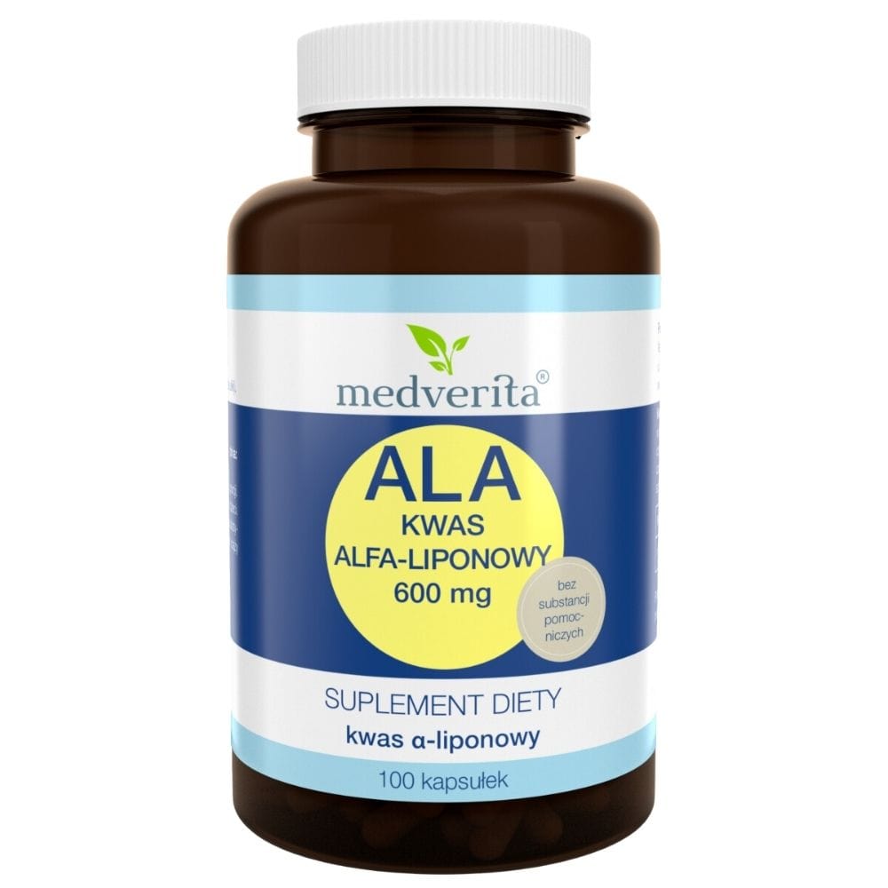 Medverita Alpha Lipoic Acid (ALA) 600 mg - 100 Capsules