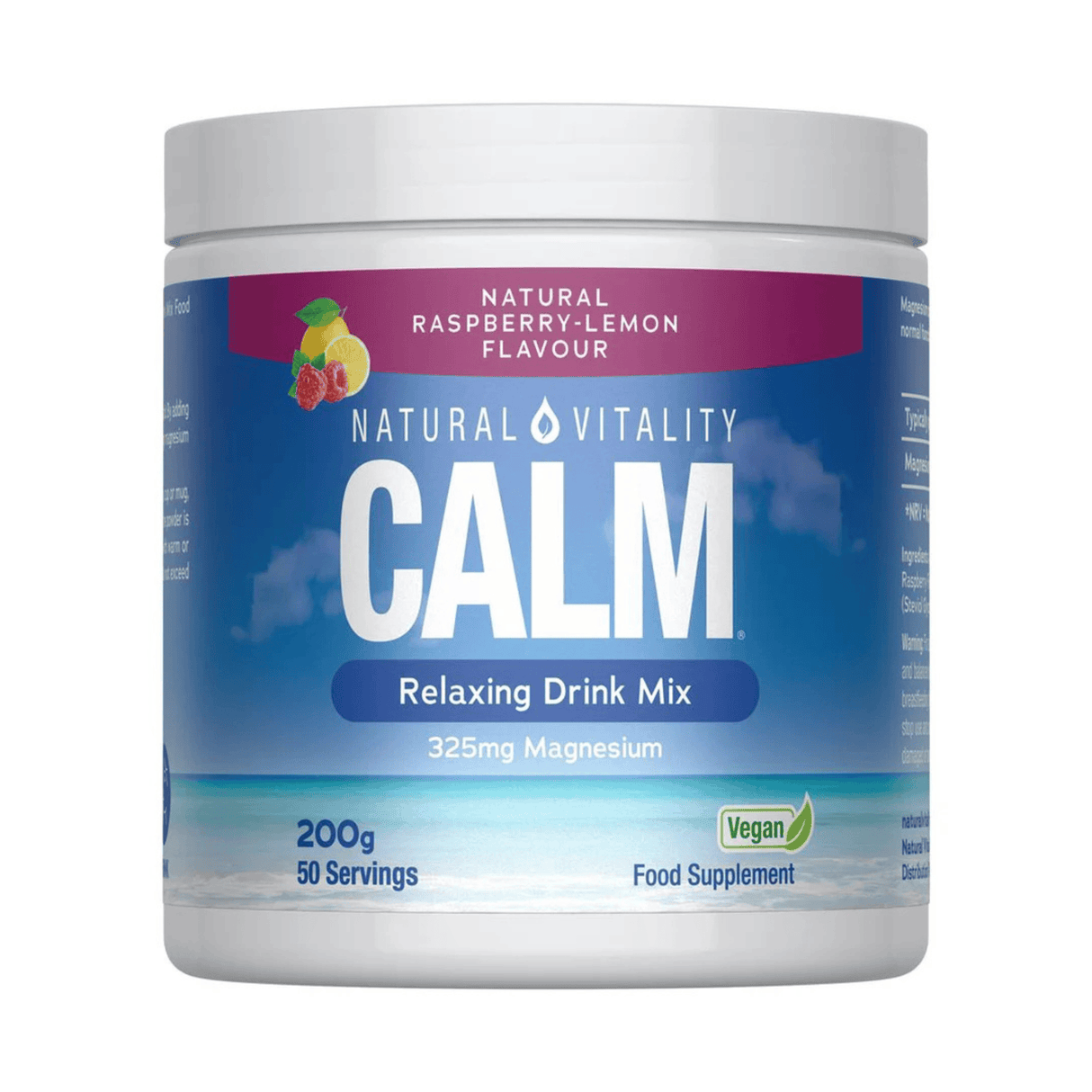 Natural Vitality Calm Relaxing Drink Mix, Raspberry Lemon - 200 g