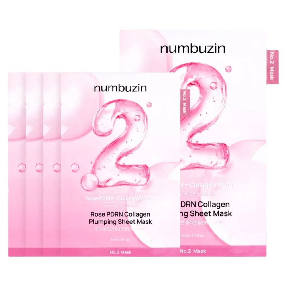 Numbuzin No.2 Rose PDRN Collagen Plumping Sheet Mask - 4 Pieces