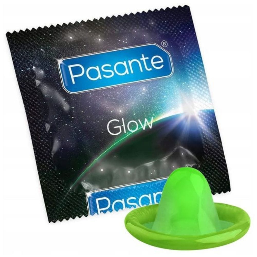 Pasante Glow in the Dark Condoms - 12 Pieces