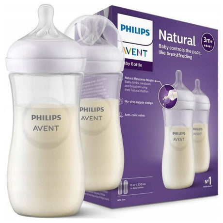 Philips Avent Responsive Baby Bottle Natural - 330 ml x 2