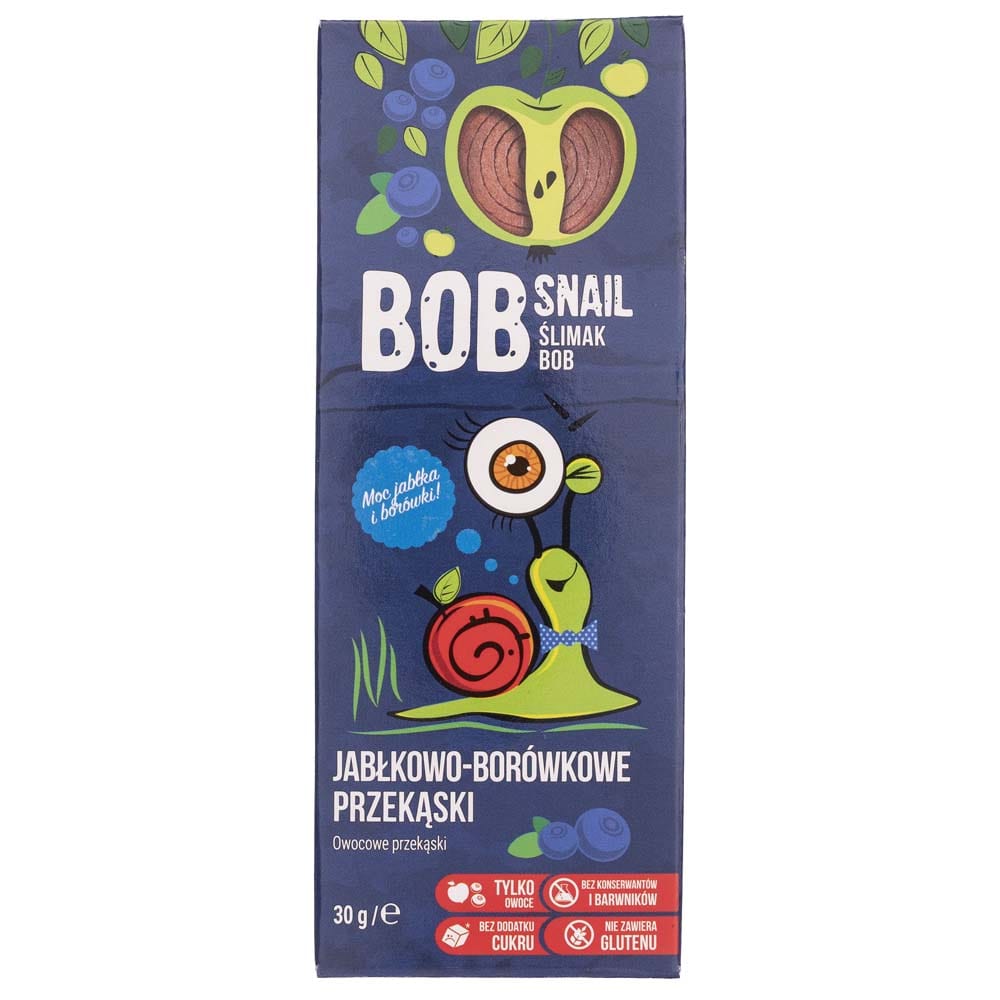 Bob Snail Apple & Blueberry Snack with No Added Sugar - 30 g
