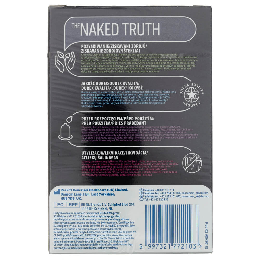 Durex Intense Orgasmic Condoms - 16 pieces