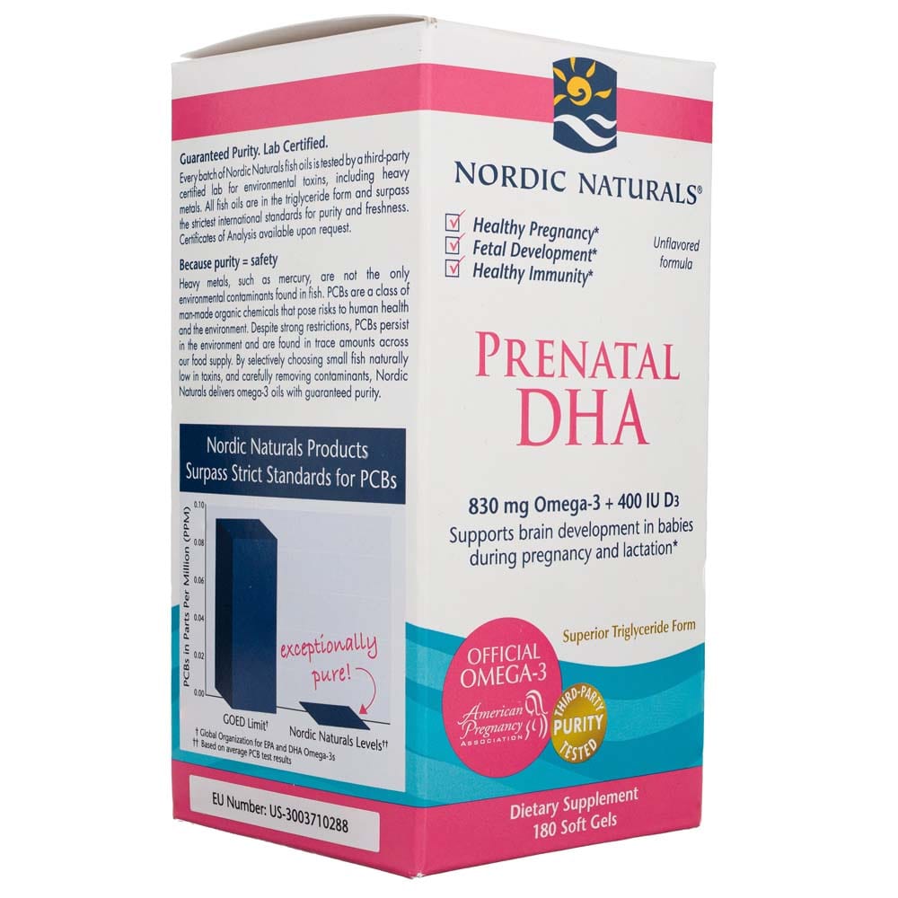 Nordic Naturals Prenatal DHA Unflavored Formula  - 180 Softgel