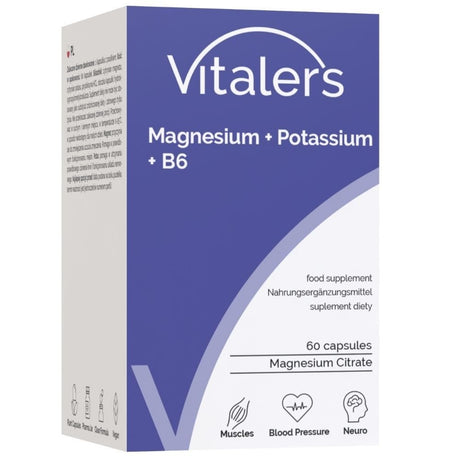 Vitaler's Horčík 100 mg + draslík 150 mg + vitamín B6 6 mg - 60 kapsúl