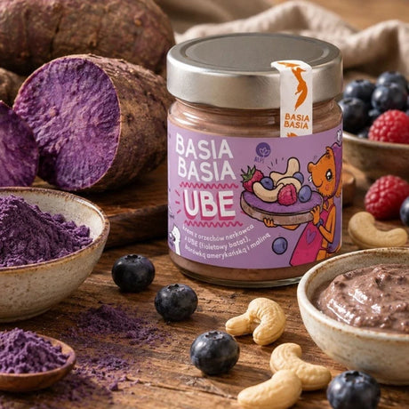Alpi Basia Basia Nut Cream with UBE, Blueberry and Raspberry - 195 g