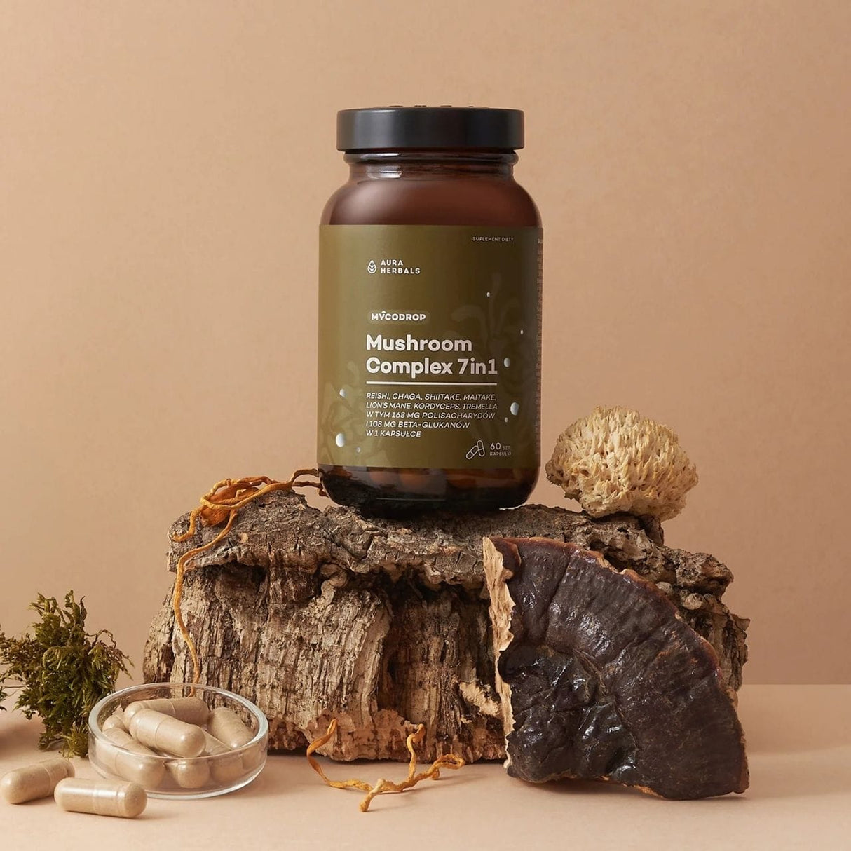 Aura Herbals Mushroom Complex 7-in-1 – 60 Capsules