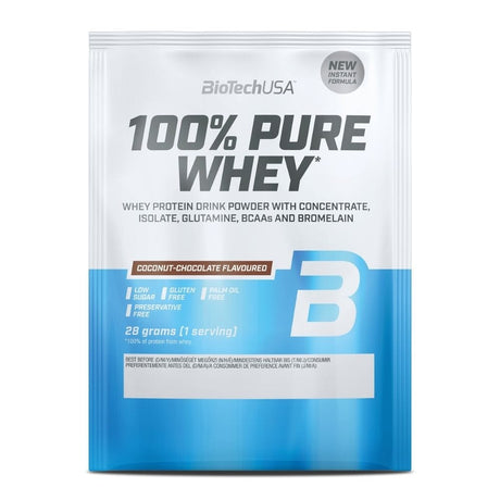 BioTech USA 100% Pure Whey, Chocolate-Coconut Flavoured - 28 g