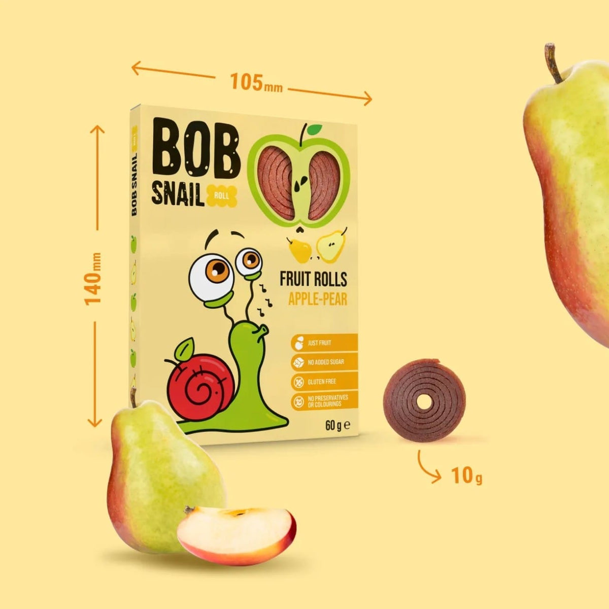 Bob Snail Rollsy Fruit, Apple-Pear - 60 g