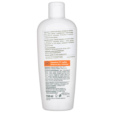 Cannaderm Capillus Shampoo Against Hair Loss with Caffeine -150 ml