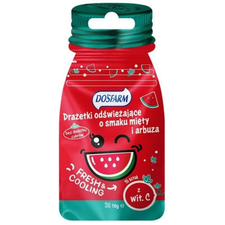 Dosfarm Refreshing Dragees with Vitamin C, Waterlemon-Mint - 16 g