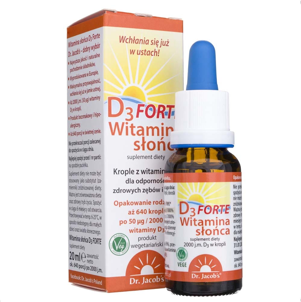 Dr. Jacob's Vitamin D3 FORTE, drops  - 20 ml