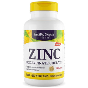 Healthy Origins Zinc Bisglycinate Chelate - 120 Capsules