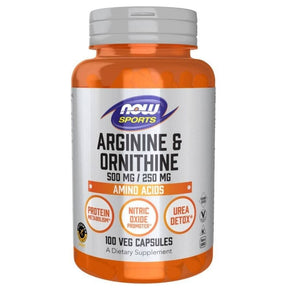 Now Foods Arginine & Ornithine - 100 Capsules