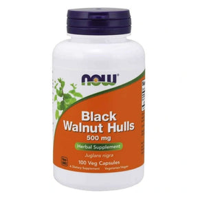 Now Foods Black Walnut Hulls 500 mg - 100 Capsules