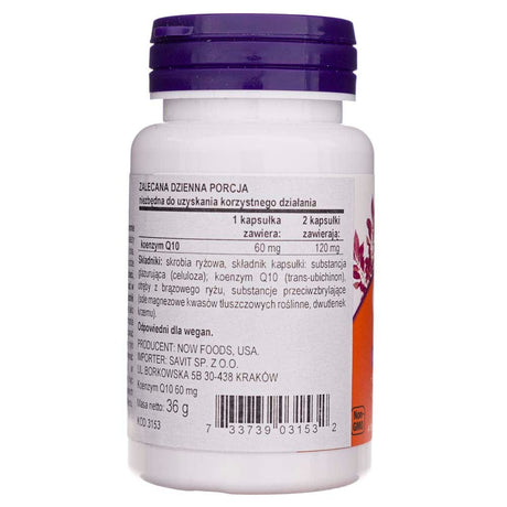 Now Foods CoQ10 60 mg - 60 Veg Capsules