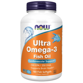 Now Foods Ultra Omega-3 Fish  - 180 Softgels