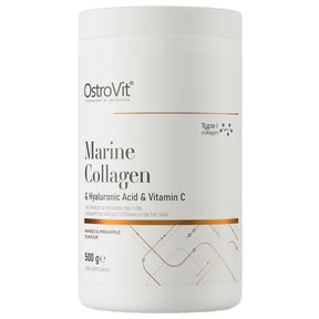 OstroVit Marine Collagen & Hyaluronic Acid & Vitamin C, Mango-Pineapple - 500 g