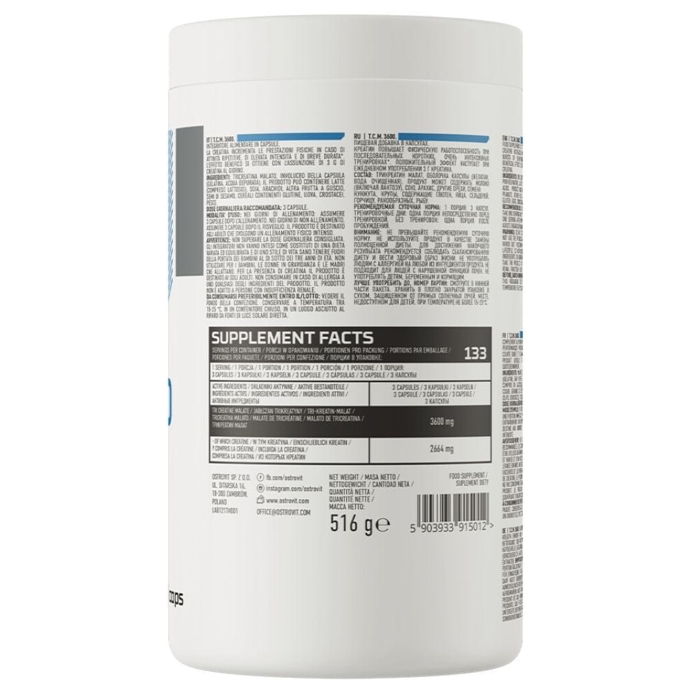 OstroVit T.C.M. (Creatine Malate) 3600 mg - 400 Capsules