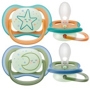 Philips Avent Ultra Air Nighttime Pacifier, 18 + Months - 2 Pieces