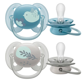 Philips Avent Ultra Soft Pacifier, 6-18 Months, Boy - 2 Pieces