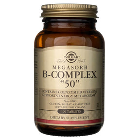 Solgar Megasorb B-Complex "50" - 100 Tablets