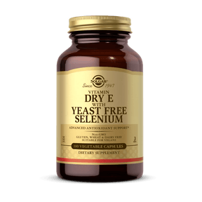 Solgar Vitamin Dry E with Yeast Free Selenium - 100 Capsules
