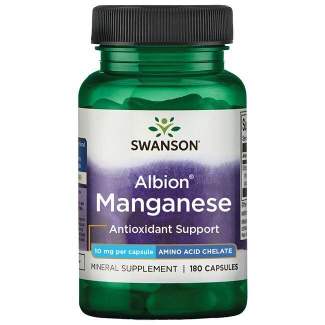 Swanson Albion Manganese Chelate 10 mg - 180 Capsules