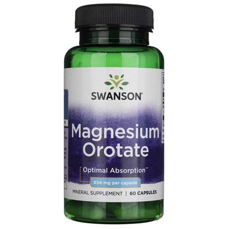 Swanson Magnesium Orotate 654 mg - 60 Capsules