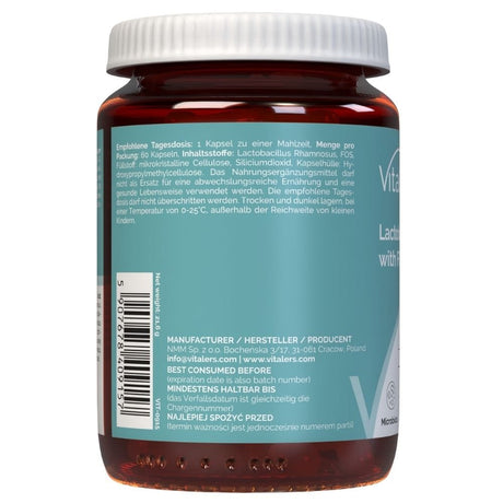 Vitaler's Lactobacillus Rhamnosus with FOS (Probiotic) - 60 Capsules