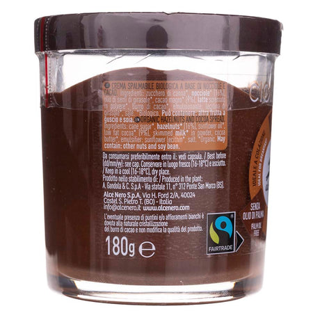 Alce Nero Hazelnut & Chocolate Cream - 180 g