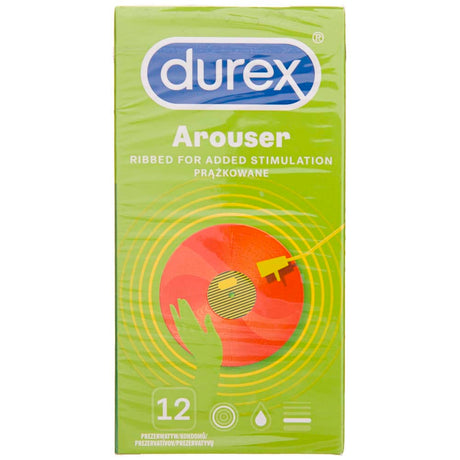Durex Arouser Ribbed Condoms - 12 pieces