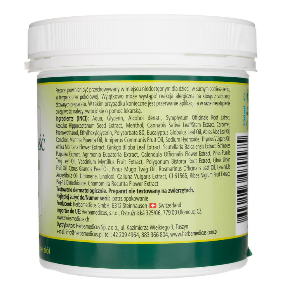 Herbamedicus Cooling Horse Ointment with Hemp - 250 ml