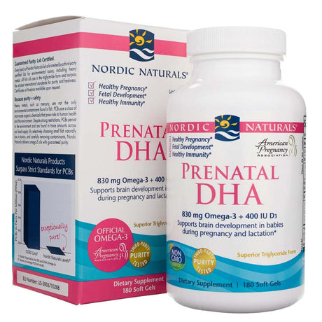 Nordic Naturals Prenatal DHA Unflavored Formula  - 180 Softgel