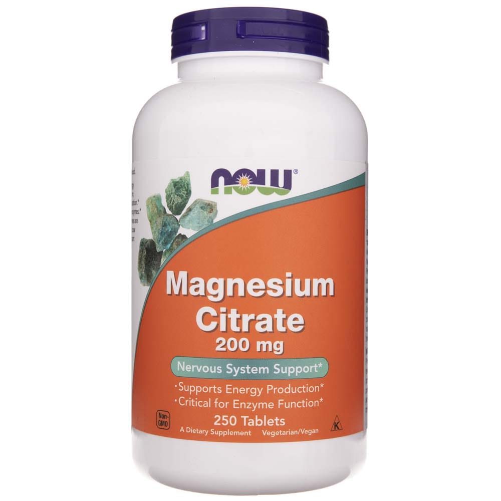 Now Foods Magnesium Citrate 200 mg - 100 Tablets