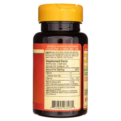 Nutrex Hawaii BioAstin Hawaiian Astaxanthin 4 mg - 60 Softgels