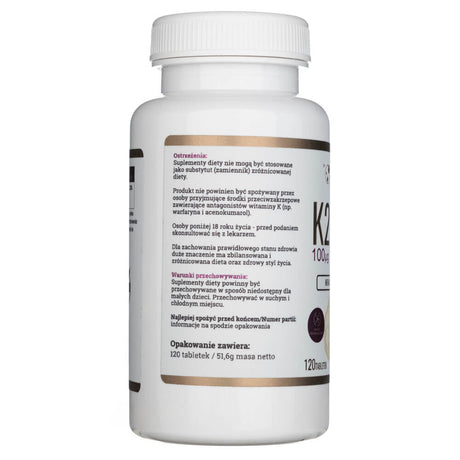 Progress Labs Vitamin K2 MK-7 from Natto 100 mcg - 120 Tablets