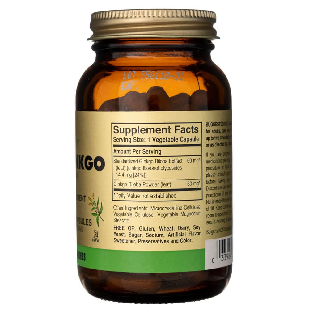 Solgar Super Ginkgo - 120 Veg Capsules